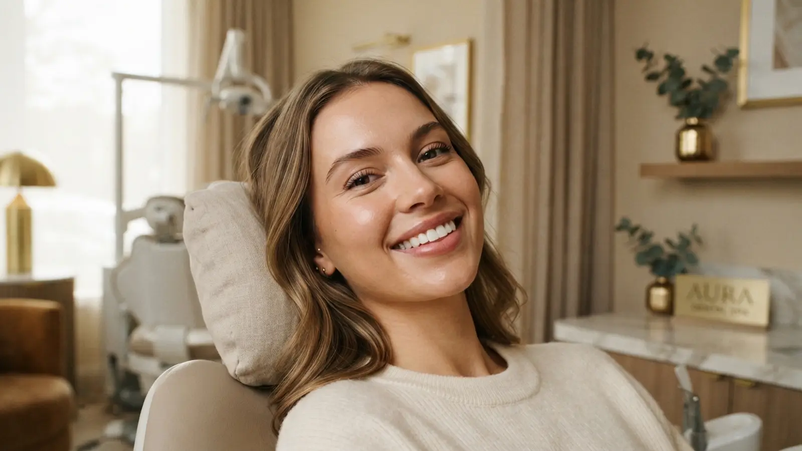 Close-up of a relaxed, natural smile